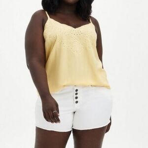 Torrid Sophie Eyelet Swing Cami yellow tank top 3